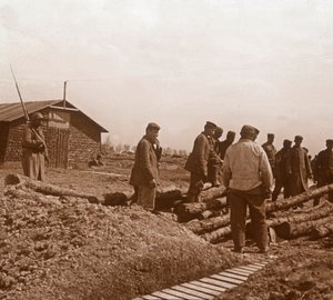 Prisioneros, Chalons, norte de Francia, c1914-c1918 de Unbekannt
