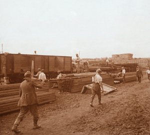 Prisioneros, Genicourt, norte de Francia, c1914-c1918 de Unbekannt