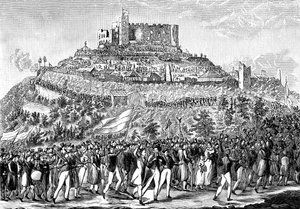 Procesión al Castillo de Hambach el 27 de mayo de 1832 de Unbekannt