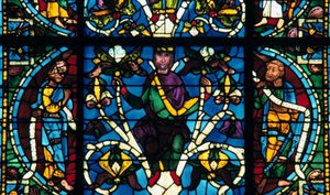 Profeta, vidriera, Catedral de Chartres, Francia, 1145-1155 de Unbekannt