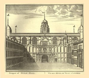 Perspectiva del Guildhall de Londres, 1886 de Unbekannt