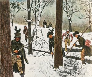Soldados prusianos escapan del encarcelamiento por los franceses, enero 1807, 1936 de Unbekannt
