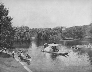 Jardín público y lago, Boston, c1897 de Unbekannt