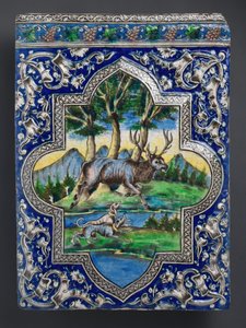 Azulejo Qajar Dado, Irán
