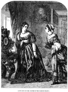 Reina Ana 1665-1714 y la Sra. Danvers en la cámara de presencia