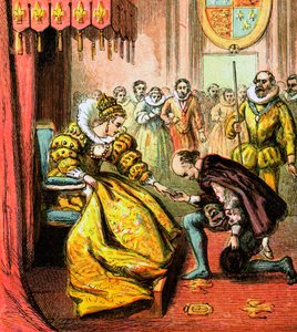 Reina Isabel y Shakespeare, siglo XVI, c1850 de Unbekannt