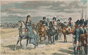 La Reina Luisa Revisando el Ejército Prusiano, 1896 de Unbekannt