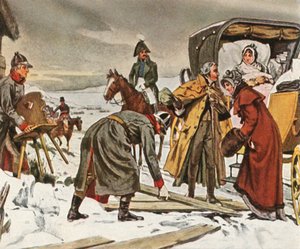 La Reina Luisa en la huida a Memel, 5 de enero de 1807, 1936 de Unbekannt
