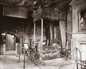 Dormitorio de la Reina María en Holyroodhouse, Edimburgo, Escocia