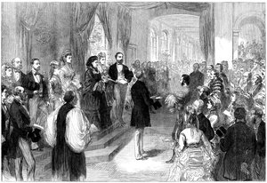 La Reina Victoria 1819-1901 inaugurando el Hospital St Thomas, Londres, 1871 de Unbekannt