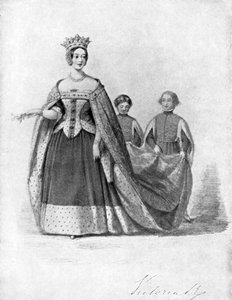 La Reina Victoria como la Reina Felipa en el Baile Plantagenet, Palacio de Buckingham, c1840s de Unbekannt