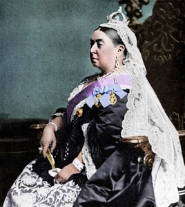 La Reina Victoria con vestiduras ceremoniales en su Jubileo de Oro, 1887 1951 de Unbekannt