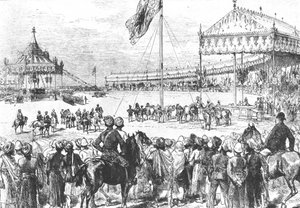 La Reina Victoria proclamada Emperatriz de la India, 1877: El Durbar Imperial en Delhi..., 1901 de Unbekannt
