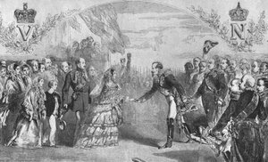 La Reina Victoria recibida en Boulogne por el Emperador Napoleón III, 18 de agosto de 1855, 1901