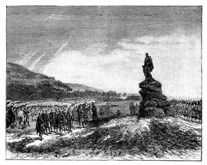 La Reina Victoria desvela una estatua del Príncipe Alberto en Balmoral, Escocia, años 1860 de Unbekannt