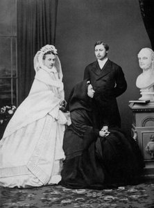 La Reina Victoria con el Príncipe y la Princesa de Gales el día de su matrimonio, 1863 1964 de Unbekannt