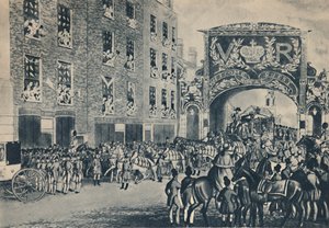 Entrada de la Reina Victoria a la ciudad en su camino al Guildhall, 9 de noviembre de 1837, 1948 de Unbekannt