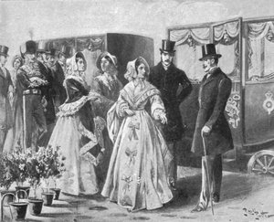 Primer viaje en tren de la Reina Victoria, de Slough a Paddington, 13 de junio de 1842, 1901 de Unbekannt