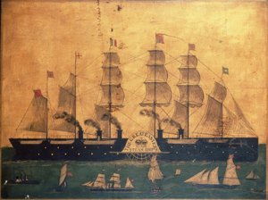 Vapor de ruedas Great Eastern / Pintura