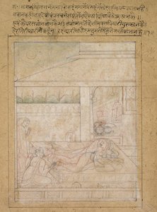 Reconciliación de Radha y Krishna, c. 1790-1800