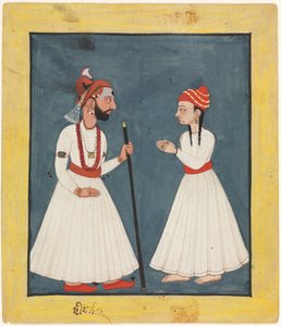 Raja Shamsher Sen con un joven, 1760-70 de Unbekannt