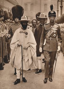 Ras Tafari, Príncipe Regente de Etiopía Emperador Haile Selassie con el Duque de York, 1924 de Unbekannt