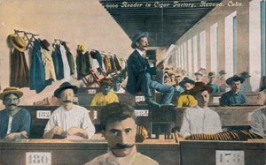 Lector en Fábrica de Cigarros, La Habana, Cuba, c1910s de Unbekannt