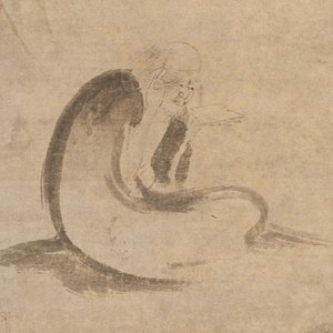 Leyendo un Sutra a la Luz de la Luna de Unbekannt