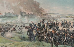Reaparición de Napoleón en el campo antes de Ratisbona, 1809, 1896