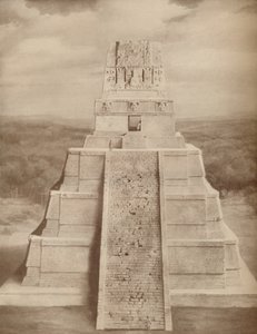 Modelo Reconstruido de una Magnífica Pirámide del Templo Maya en Tikal, c. 1935 de Unbekannt