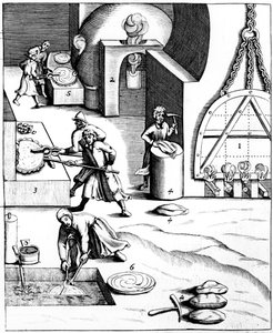 Refinando cobre usando el proceso húngaro, 1683 de Unbekannt
