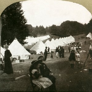 Campamento de refugiados en los terrenos de juego de Golden Gate Park, 1906 de Unbekannt