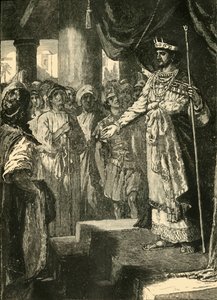 Roboam aceptando el consejo de los jóvenes, 1890 de Unbekannt