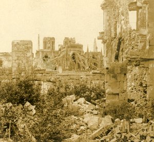 Catedral de Reims, Reims, norte de Francia, c1914-c1918 de Unbekannt