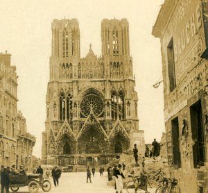 Catedral de Reims, Reims, norte de Francia, c1914-c1918 de Unbekannt