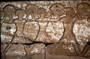 Relieve de soldados, Templo de Ramsés III, Medinat Habu, Luxor, Egipto, c12th siglo a.C. de Unbekannt