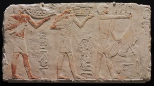 Relieve de tres portadores de ofrendas de Unbekannt