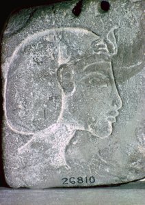 Relieve que muestra la cabeza de Akhenatón, siglo XIV a.C. de Unbekannt
