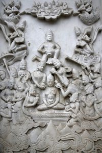 Relieves fuera del templo Jain de Leicester. Reino Unido de Unbekannt