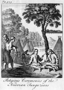 Ceremonias Religiosas de los Tungusianos Nisovianos, c. 1748 de Unbekannt