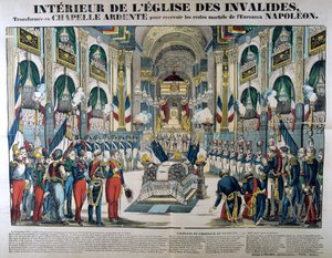 Los restos de Napoleón I son llevados a Les Invalides en París, 15 de diciembre de 1840 de Unbekannt