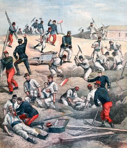 Rescate de las víctimas en el fuerte de Aubervilliers, 1892