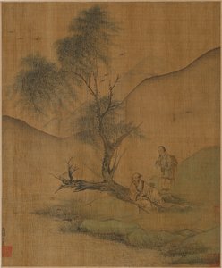 Descansando bajo los sauces, posiblemente dinastía Ming, 1368-1644 de Unbekannt