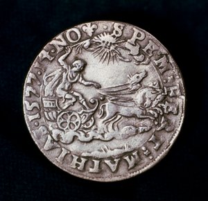 Reverso de una medalla conmemorativa del brillante cometa de 1577 de Unbekannt