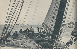 Las mayores yates de carreras británicos compiten durante la Semana de Cowes, 1937 de Unbekannt