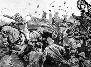 Disturbios en Montreal, Canadá, 1849 de Unbekannt