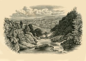 Escena del río en Pont-Y-Cyffing, c1890 de Unbekannt