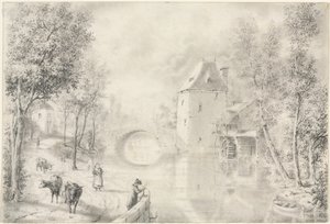 Camino por el viejo puente de Unbekannt