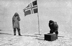Roald Engelbrecht Gravning Amundsen 1872-1928, explorador noruego, en el Polo Sur, 1911 de Unbekannt