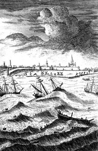 Robinson Crusoe naufragado en Yarmouth, c1719 de Unbekannt